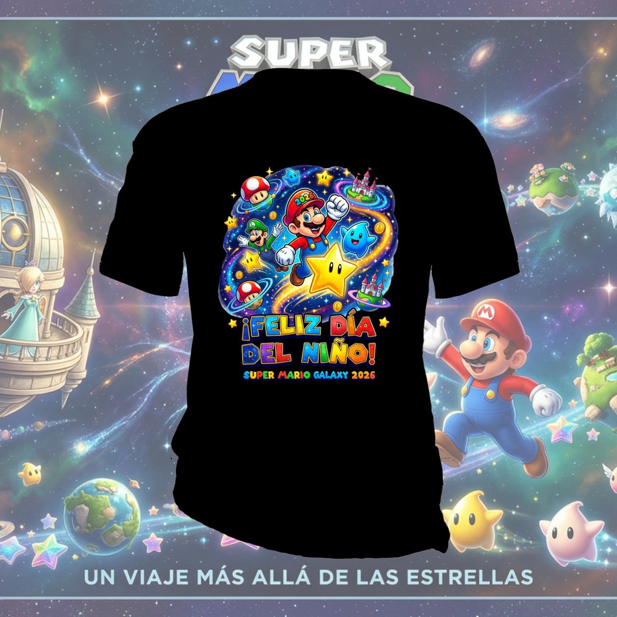 Playeras Día del niño - Mario Galaxy