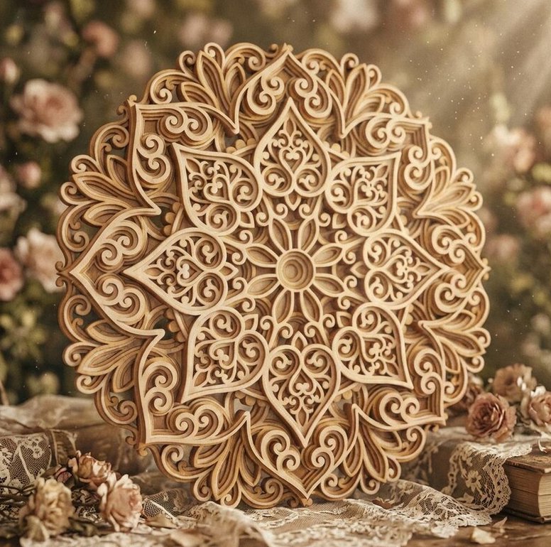 Adorno de pared  Mandala Flores