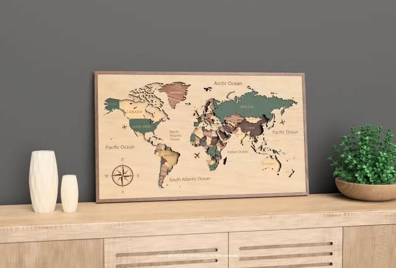 Mapa del Mundo Multicapas